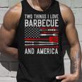 Vintage Bbq America Lover Us Flag Bbg Cool American Barbecue Tank Top Gifts for Him