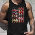 Vintage Classic Muscle Car Retro American Flag Patriotic Unisex Tank Top Gifts for Him