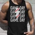 Vintage Game Day Fathers Day Lightning Bolt Baseball Sport Unisex Tank Top Gifts for Him