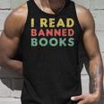 Vintage I Read Banned Books Avid Readers Unisex Tank Top Gifts for Him