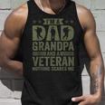 Vintage Im A Dad Grandpa And Veteran Nothing Scares Me Unisex Tank Top Gifts for Him