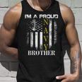 Vintage Im A Proud Navy Brother With American Flag Gift Unisex Tank Top Gifts for Him