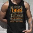 Vintage July 1988 32 Years Old 32Nd Birthday Gifts Unisex Tank Top Gifts for Him