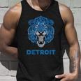 Vintage Lion Face Head Detroit Football Football Tank Top Gifts for Him