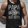 Vintage Papa Because Grandpa Is For Old Guys Retro Dad Tank Top Gifts for Him