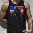 Vintage Patriotic Biker Wolf Shades Rustic American Flag Usa Tank Top Gifts for Him