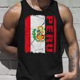 Vintage Peruvian Flag Peru Pride Roots Heritage Gift Unisex Tank Top Gifts for Him