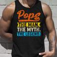 Vintage Pops The Man The Myth The Legend Fathers Day Unisex Tank Top Gifts for Him