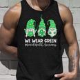 We Wear Green For Mental Health Awareness Mh Gnomes Unisex Tank Top Gifts for Him