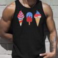 White Red Blue Ice Cream American Flag 4Th Of July Unisex Tank Top Gifts for Him