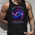 Why Walk When You Can Cartwheel Gymnastics Milky Way Galaxy Unisex Tank Top Gifts for Him