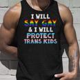 I Will Say Gay And I Will Protect Trans Kids Lgbt Gay Pride Tank Top Gifts for Him