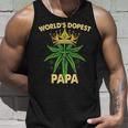 Worlds Dopest Papa Cannabis 420 Fathers Day Weed Dad Unisex Tank Top Gifts for Him