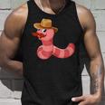 Worm With A Mustache Funny Worm With A Mustache Unisex Tank Top Gifts for Him