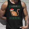 Xmas Lemur Ugly Christmas Sweater Party Tank Top Gifts for Him