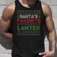 Xmas Santa's Favorite Lawyer Ugly Christmas Sweater Tank Top Gifts for Him