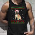 Xmas Ugly Sweater Christmas Lights French Bulldog Dog Lover Tank Top Gifts for Him