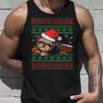 Yorkshire Terrier Dog Lover Santa Hat Ugly Christmas Sweater Tank Top Gifts for Him