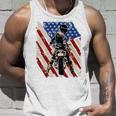 American Flag Biker Motorcycle Usa Pride Rider Back Print Unisex Tank Top Gifts for Him