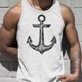 Anchor Boating Nautical Standard Galvanized Black V1 Unisex Tank Top Gifts for Him