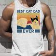 Best Cat Dad Ever Retro Vintage Cat Daddy Father Day Unisex Tank Top Gifts for Him
