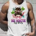 Bus Monitor Off Duty Messy Bun Leopard Last Day Of School Unisex Tank Top Gifts for Him