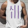 Domestic Violence Awareness Month American Flag Ribbon Tank Top Gifts for Him