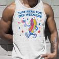 Im Just Here For The Wieners Funny Fourth Of July Unisex Tank Top Gifts for Him