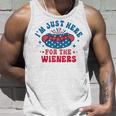 Im Just Here For The Wieners Hot Dog Funny Fourth Of July Unisex Tank Top Gifts for Him