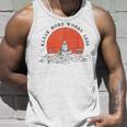 Kayak More Worry Less Kayaking Outdoor Adventure Gift Idea Unisex Tank Top Gifts for Him
