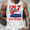 Kids 7 Year Old 7Th Racing Racecar Birthday Party Boys Girls Unisex Tank Top Gifts for Him