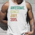 Kids 8 Year Old Awesome Since July 2015 8Th Birthday Unisex Tank Top Gifts for Him