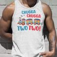 Kids Birthday 2 Year Old Gifts Chugga Two Two Party Theme Trains Unisex Tank Top Gifts for Him