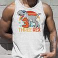 Kids Boys Three Rex 3Rd Birthday Third Dinosaur 3 Year Old Unisex Tank Top Gifts for Him