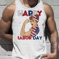 Labor Day Rosie The Riveter American Flag Woman Usa Tank Top Gifts for Him