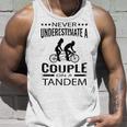 Never Underestimate A Couple On A Tandem Bicycle Couple Unisex Tank Top Gifts for Him