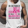 In October Wear Pink Support Warrior Awareness Breast Cancer Tank Top Gifts for Him