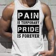 Pain Is Temporary Pride Is Forever Workout Motivation Unisex Tank Top Gifts for Him