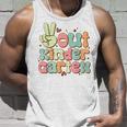 Peace Out Kindergarten Cute Groovy Last Day Of Kindergarten Tank Top Gifts for Him