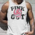 Pink Out Breast Cancer Awareness Pink Ribbon Volleyball Tank Top Gifts for Him