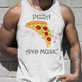 Pizza And Music Funny Italian Hobby Chef Musician Unisex Tank Top Gifts for Him