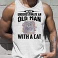 Never Underestimate An Old Man With British Shorthair Cat Old Man Tank Top Gifts for Him
