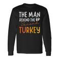 2Nd Pregnancy Announcement Thanksgiving Dad Turkey Baby 2023 Long Sleeve T-Shirt Gifts ideas