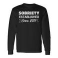 3 Years Sober Sobriety Celebration Appreciation 2019 Sober Long Sleeve T-Shirt Gifts ideas