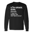 5Th Grade Girl Definition Back To School Student Long Sleeve T-Shirt Gifts ideas