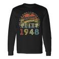 75 Year Old Awesome Since June 1948 75Th Birthday Long Sleeve T-Shirt Gifts ideas