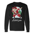 Addison Name Santa Addison Long Sleeve T-Shirt Gifts ideas