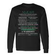 Aleah Name Aleah Completely Unexplainable Long Sleeve T-Shirt Gifts ideas