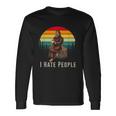 Alien And Bigfoot I Hate People Sasquatch Long Sleeve T-Shirt Gifts ideas