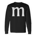 Alphabet M Family Letter M Halloween Costumes Long Sleeve T-Shirt Gifts ideas